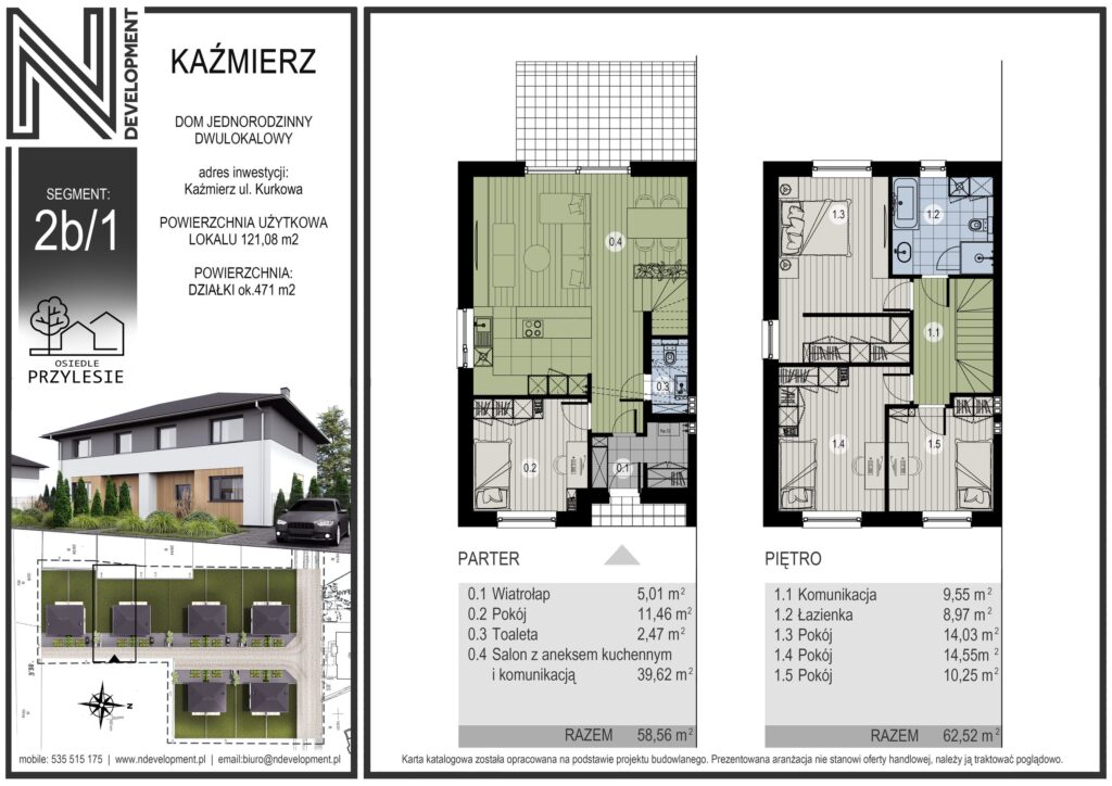 Dom pod Poznaniem w Kaźmierzu - Karta katalogowa segmentu 2b/1 - nDevelopment 2024