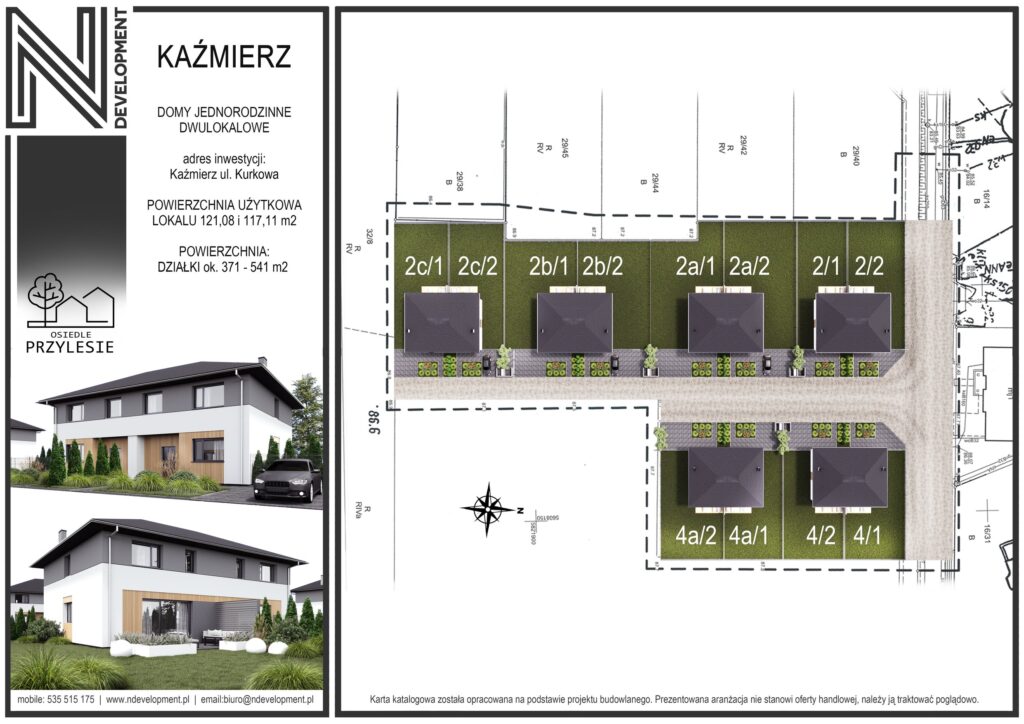Dom pod Poznaniem w Kaźmierzu - Karta katalogowa rzutu osiedla - nDevelopment 2024